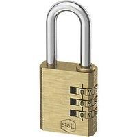 Smith & Locke Closed Shackle Combination Padlock Brass 30mm (395FA)