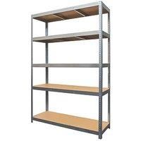5-Tier Galvanised Steel Boltless Shelving Unit 1200mm x 450mm x 1800mm (899RK)