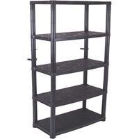 Essentials 5-Tier Plastic Garage Shelving Unit 1200mm x 400mm x 1850mm (740VM)