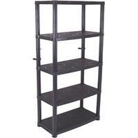 Essentials 5-Tier Polypropylene Garage Shelving Unit 850mm x 400mm x 1900mm (748TW)