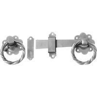 Smith & Locke Twisted Ring Gate Latch Silver 152mm (596VE)