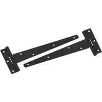 Smith & Locke Black Tee Hinges 250mm 2 Pack (679VE)
