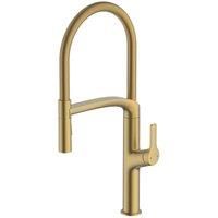 Swirl Boyne Pull-Out Spray Mixer Kitchen Tap Brass-Effect (155YT)