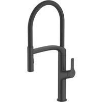 Swirl Boyne Pull-Out Spray Mixer Kitchen Tap Matt Black (793YT)
