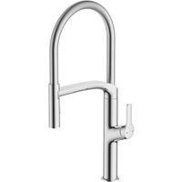 Swirl Boyne Pull-Out Spray Mixer Kitchen Tap Chrome-Effect (665YT)