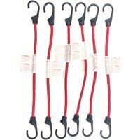 Smith & Locke Red Bungee Cord 400mm x 8mm 6 Pack (457VE)
