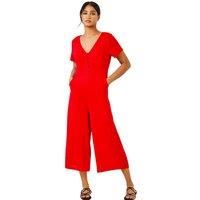 Roman Originals Women Linen Wide Leg Jumpsuit - Ladies