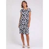 Floral Puff Print Tea Dress - Ladies Roman Originals Women