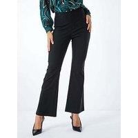 Roman Originals Bootleg Trouser for Women UK - Ladies Bootcut Stretch Bengaline Full Length Boot Cut Autumn Everyday Winter Holiday Pull-On Comfy Soft Vacation Work - Black - Size 20