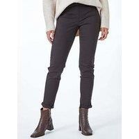 Roman Originals Jeggings for Women UK Jean Ladies Stretchy Trousers Denim Leggings High Waist Rise Pull On Skinny Straight Leg Cotton Pants Smart Casual - Chocolate (31 inch) - Size 8