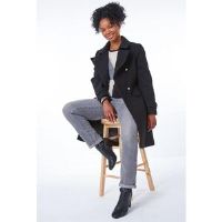 Roman Petite Double Breasted Military Coat 18 female