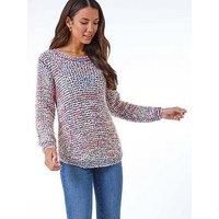 Roman Originals Women's Fluffy Denim Jumper