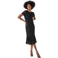 Roman Originals Women Flute Hem Lace Dress