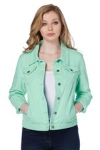 Roman Originals Women Denim Jacket Jean Cotton Summer Stretch Casual Ladies