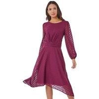 Floral Print Belted Midi Dress For Women UK - Ladies Roman Originals