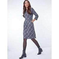 Leaf Print Pocket Shift Dress For Women UK - Ladies Roman Originals