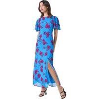 Floral Tiered Sleeve Maxi Dress For Women UK - Ladies Roman Originals