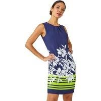 Floral Print Sleeveless Shift Dress