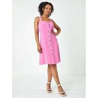 Roman Petite Button Front Pocket Dress for Women UK - Ladies