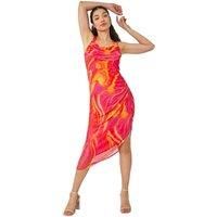 Roman Swirl Print Ruched Stretch Dress for Women UK - Ladies