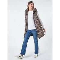 Roman Originals Quilted Gilet with Hood For Women UK Ladies Sleeveless Coat Hooded Jacket Padded Bodywarmer Winter Lightweight Warm Autumn Funnel Neck Longline Soft Bubbly - Multi Beige - Size 14