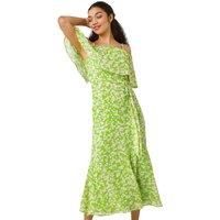 Abstract Overlay Chiffon Maxi Dress For Women UK - Ladies Roman Originals