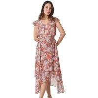Snake Print Tiered Midi Dress For Women UK - Ladies Roman Originals