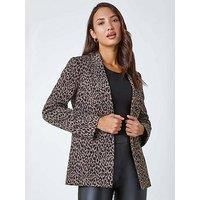 Roman Animal Print Stretch Jacket 10 female