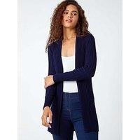Ribbed Edge To Edge Cardigan For Women UK - Ladies Roman Originals