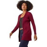 Ribbed Edge To Edge Cardigan For Women UK - Ladies Roman Originals