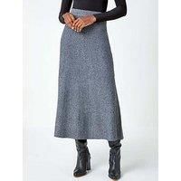 Plain Knitted Maxi Skirt - Ladies Roman Originals Women