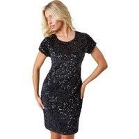Roman Originals Women Ombre Sequin Shift Dress