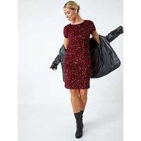 Roman Originals Women Ombre Sequin Shift Dress
