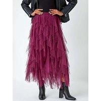 Elasticated Mesh Layered Skirt - Ladies Roman Originals Women