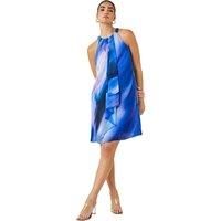 Abstract Halter Neck Shift Dress For women UK - Ladies Roman Limited