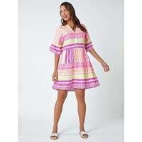 Roman Aztec Print Smock Dress for Women UK - Ladies