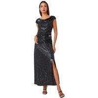 Sequin Cowl Neck Maxi Stretch Dress For Women UK - Ladies Roman Originals