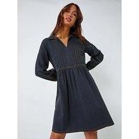 Cotton Blend Denim Shirt Dress For Women UK - Ladies Roman Originals