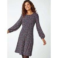 Roman Ditsy Floral Print Stretch Dress for Women UK - Ladies