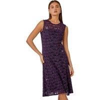 Web Lace Fit and Flare Dress - Evening Sleeveless - Roman Originals Womens