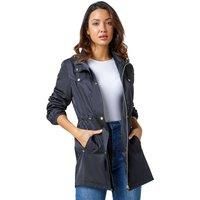 Shower Resistant Longline Jacket for Women UK - Ladies Roman