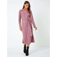 Roman Ribbed Midi Jumper Stretch Dress for Women UK- Ladies
