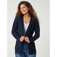 Cotton Blend Waffle Knit Cardigan for Women UK - Ladies Roman