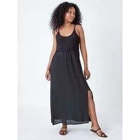 Roman Petite Crochet Bodice Cotton Maxi Dress 12 female