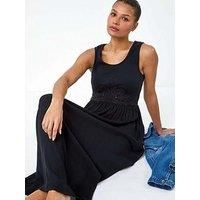 Roman Cotton Blend Lace Detail Midi Dress 20 female