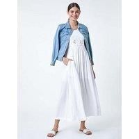 Roman Cotton Blend Lace Detail Midi Dress 14 female