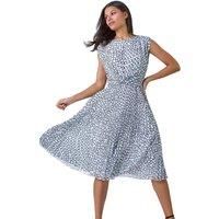 Roman Geometric Twist Detail Pleated Dress 20 female