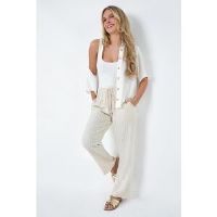 Roman Petite Linen Blend Stripe Trousers 12 female