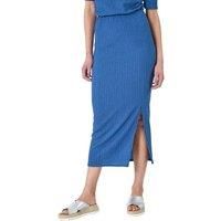 Textured Stretch Midi Skirt
