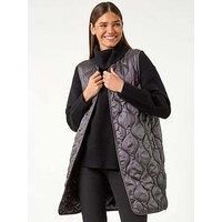 Roman Quilted Collarless Buttoned Gilet 18 female
